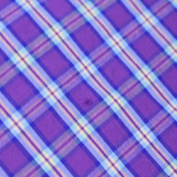 Vineyard Vines Tucker Shirt Size M Color Purple Plaid GUC has Flaws as pictured - Picture 6 of 8